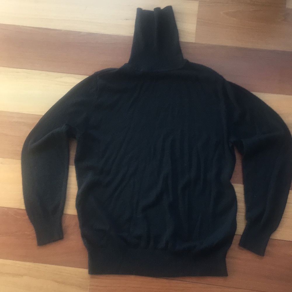 Black turtleneck sweater